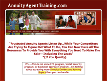 Tablet Screenshot of annuityagenttraining.com